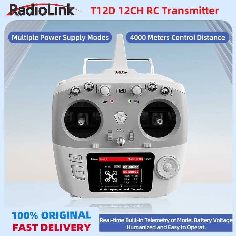 Radio Transmitter 2.4Ghz - RadioLink T12D R12FG Alıcılı 12 Kanallı