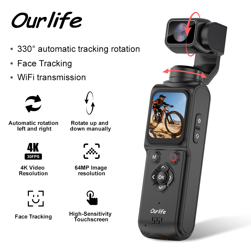 Runcam Camera - Ourlife 4K Aksiyon Kamerası 330 °