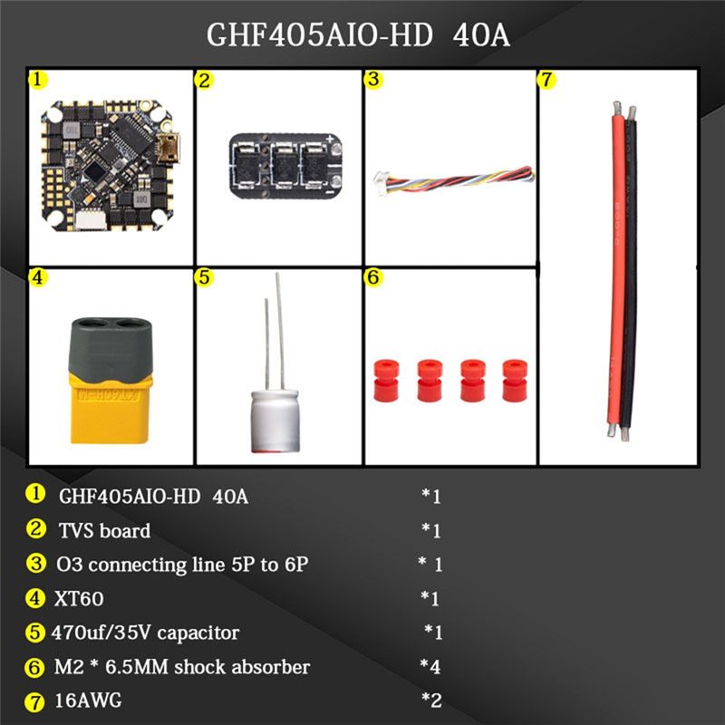 Drone Esc - ABTI-GHF405AIO-HD 40A AIO Uçuş Kontrol Cihazı,