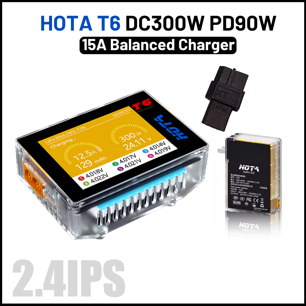 Balance Charger Rc - HOTA T6 300W akıllı şarj 15A