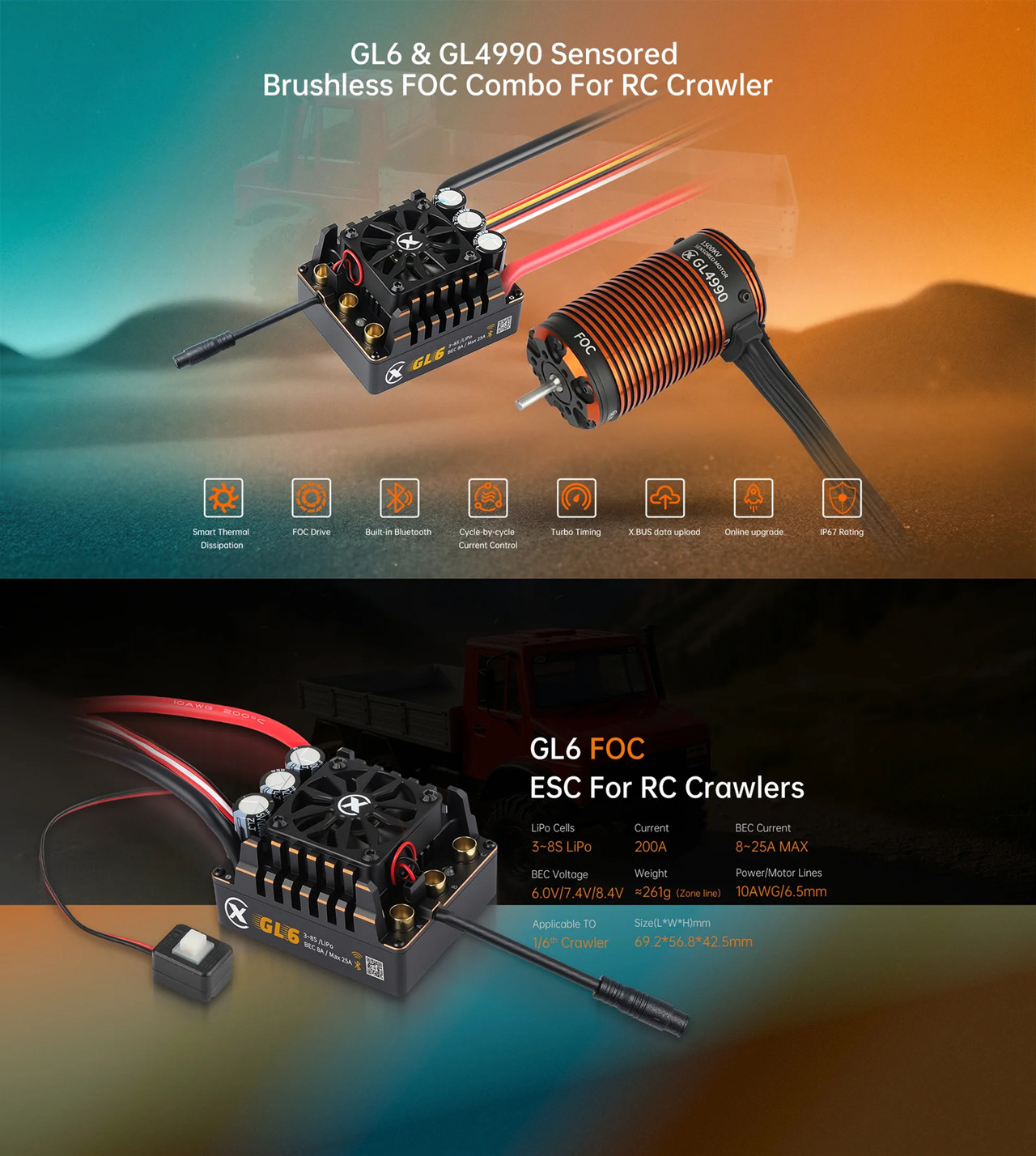 XC COMBO FOC CRAWLER Fırçasız  - 4 In 1 Esc incelemesi ve fiyatı