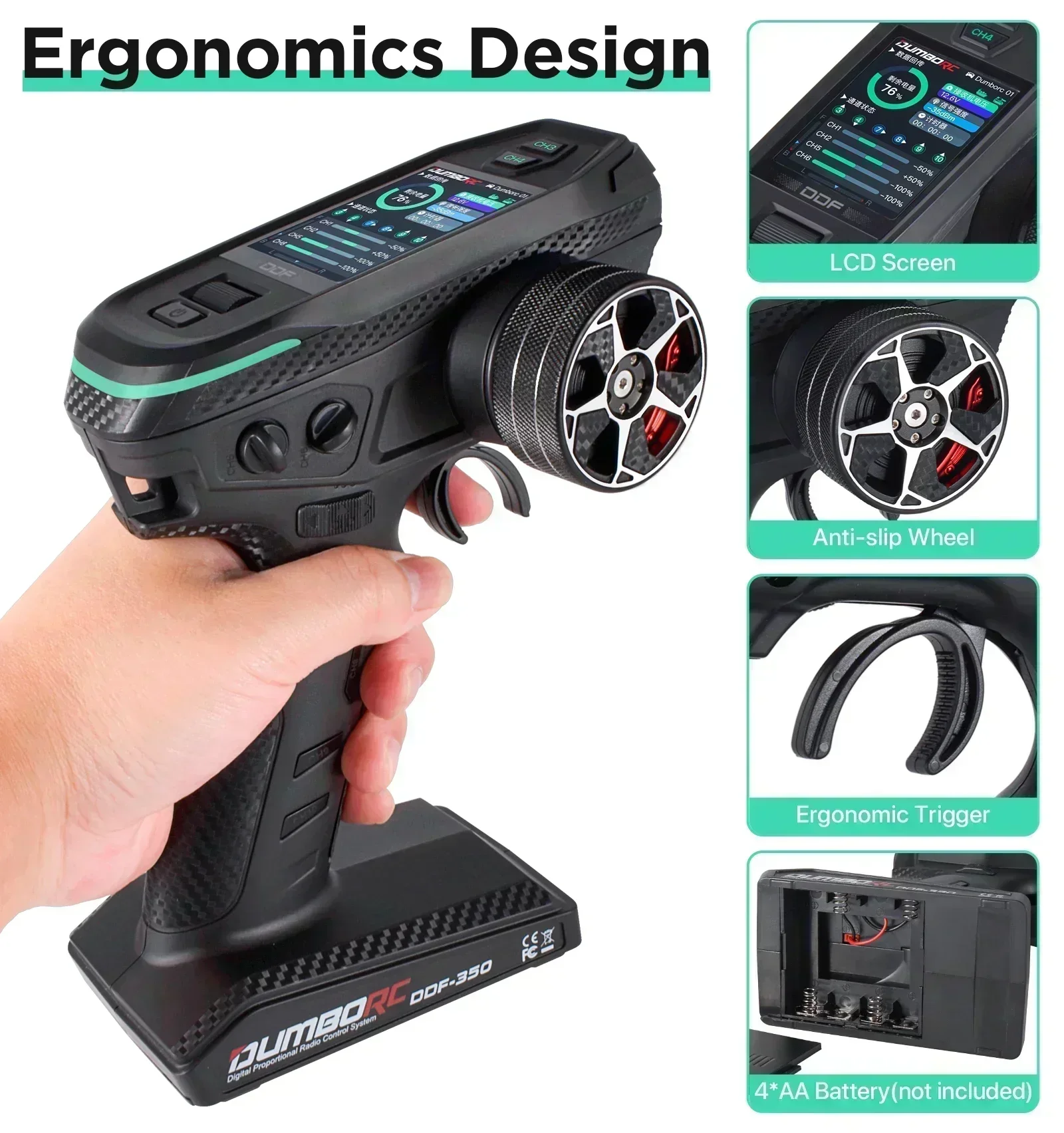 DUMBORC 10CH DDF-350 RC Uzakta - Radio Transmitter 2.4Ghz incelemesi ve fiyatı