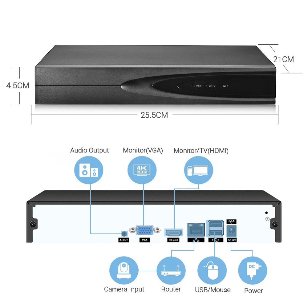4K ONVIF CCTV NVR 36CH/16CH/10 - Hd Zero Camera incelemesi ve fiyatı