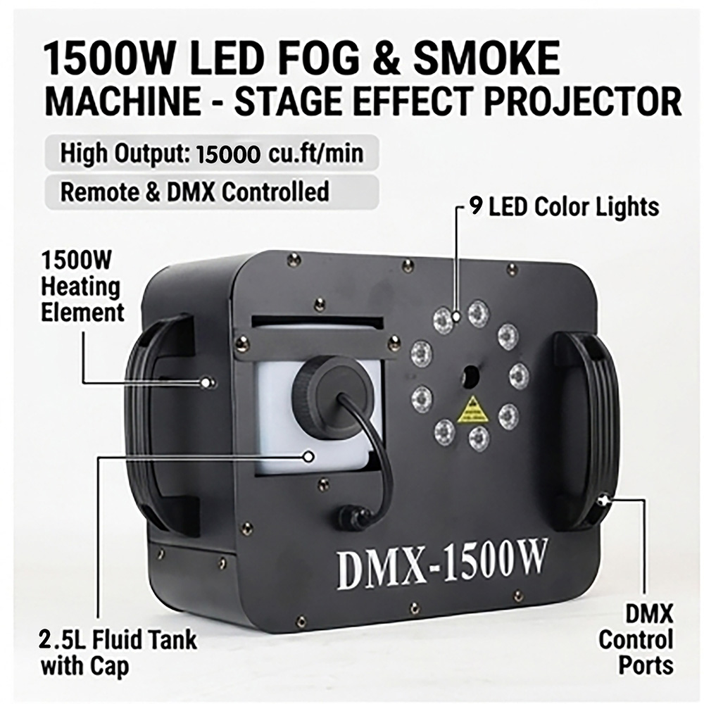 1500W Sis Duman Makinesi RGB 9 - Smoke Stopper incelemesi ve fiyatı